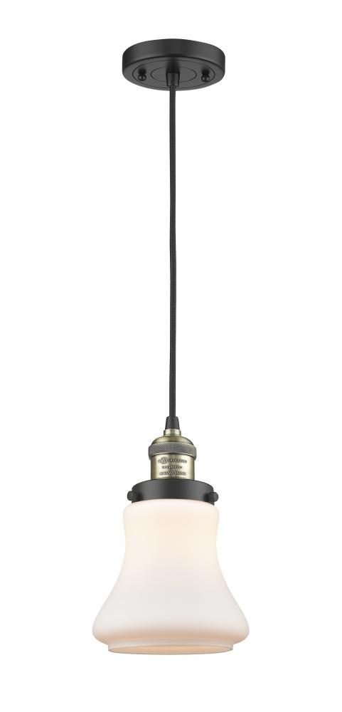 Bellmont - 1 Light - 6 inch - Black Antique Brass - Cord hung - Mini Pendant