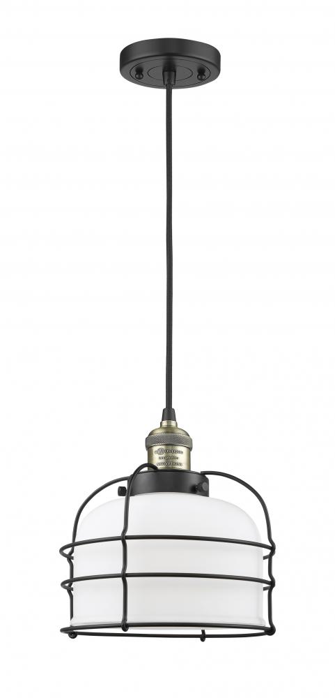 Bell Cage - 1 Light - 9 inch - Black Antique Brass - Cord hung - Mini Pendant