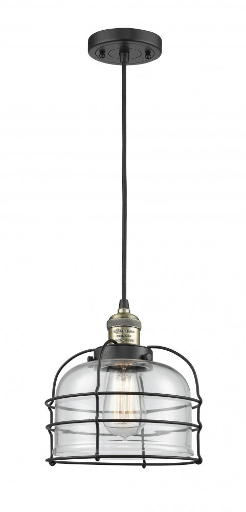 Bell Cage - 1 Light - 9 inch - Black Antique Brass - Cord hung - Mini Pendant