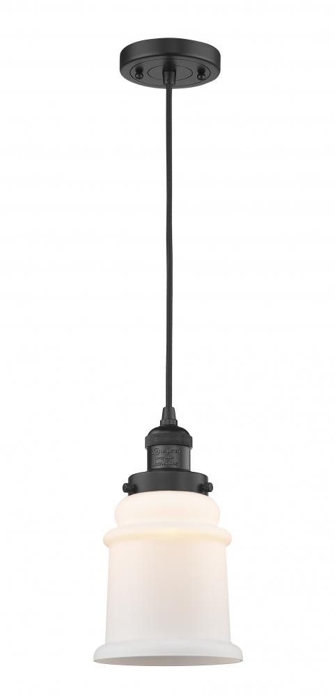 Canton - 1 Light - 6 inch - Matte Black - Cord hung - Mini Pendant