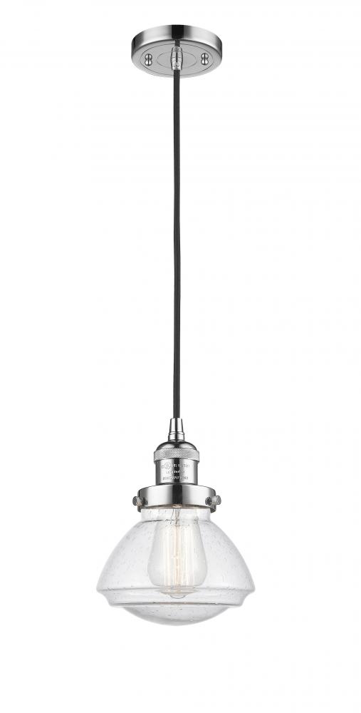 Olean - 1 Light - 7 inch - Polished Chrome - Cord hung - Mini Pendant