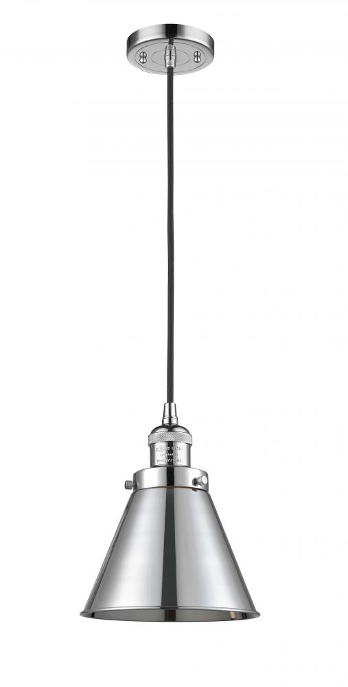 Appalachian - 1 Light - 8 inch - Polished Chrome - Cord hung - Mini Pendant