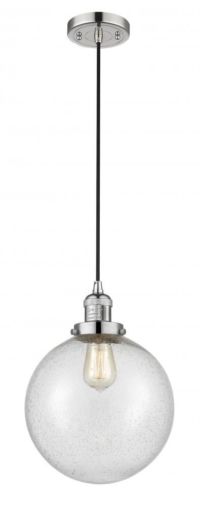 Beacon - 1 Light - 10 inch - Polished Nickel - Cord hung - Mini Pendant