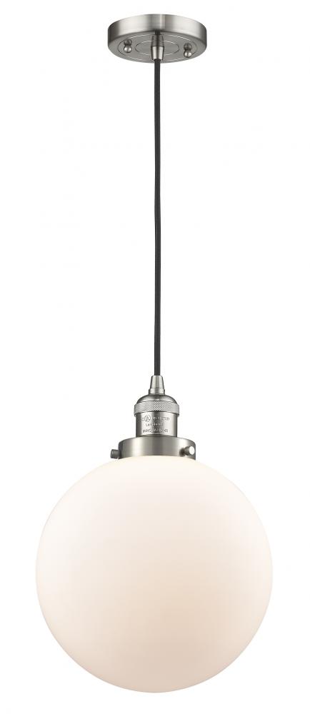 Beacon - 1 Light - 10 inch - Brushed Satin Nickel - Cord hung - Mini Pendant