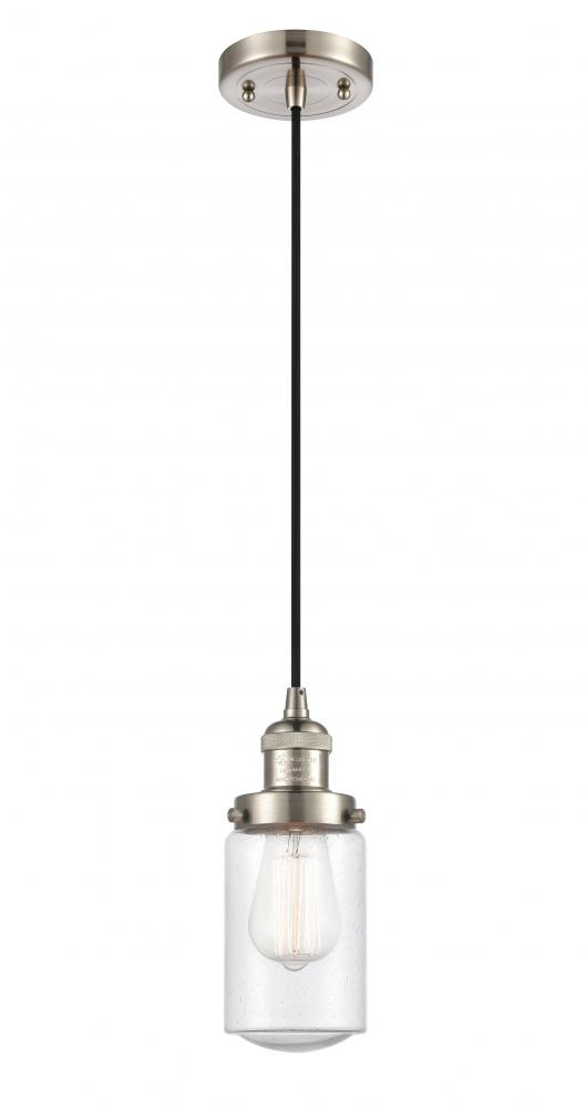 Dover - 1 Light - 5 inch - Brushed Satin Nickel - Cord hung - Mini Pendant