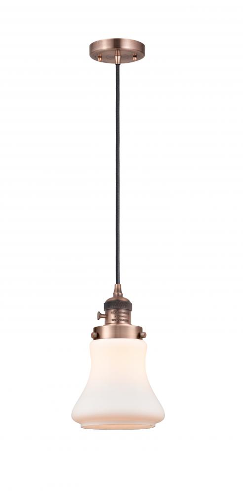 Bellmont - 1 Light - 6 inch - Antique Copper - Cord hung - Mini Pendant