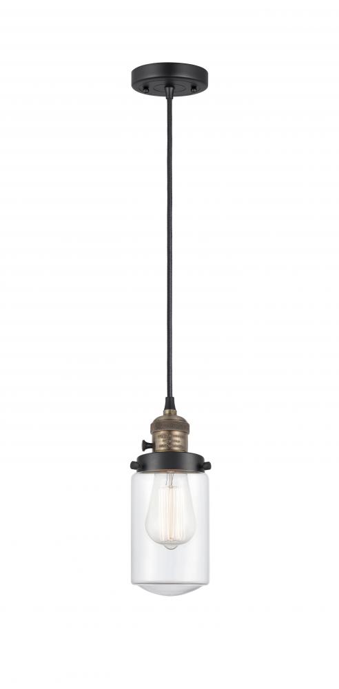 Dover - 1 Light - 5 inch - Black Antique Brass - Cord hung - Mini Pendant