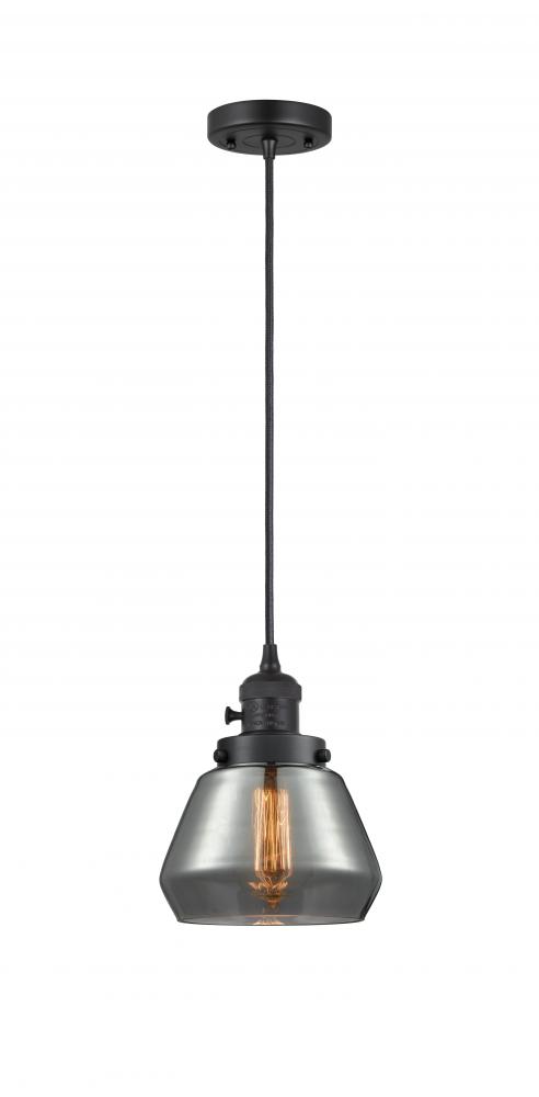 Fulton - 1 Light - 7 inch - Matte Black - Cord hung - Mini Pendant