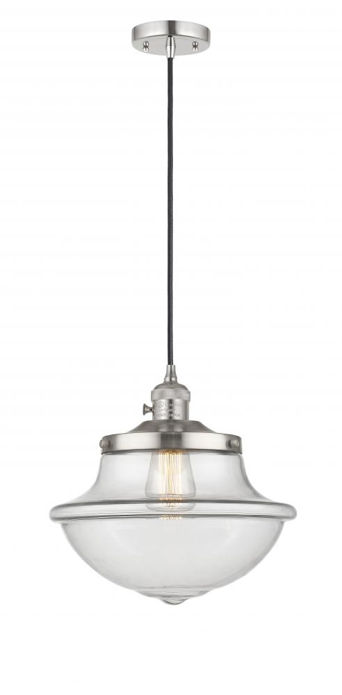 Oxford - 1 Light - 12 inch - Polished Nickel - Cord hung - Mini Pendant