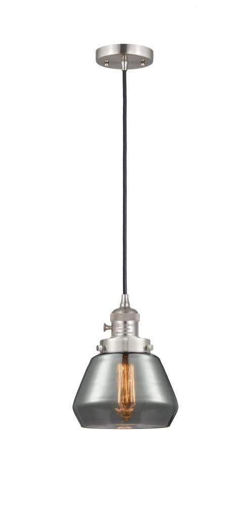 Fulton - 1 Light - 7 inch - Brushed Satin Nickel - Cord hung - Mini Pendant