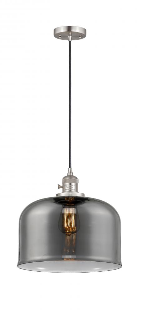 Bell - 1 Light - 12 inch - Brushed Satin Nickel - Cord hung - Mini Pendant