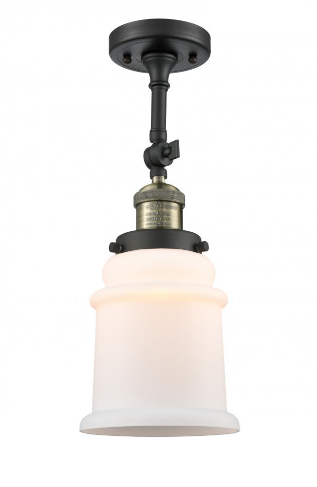 Canton - 1 Light - 6 inch - Black Antique Brass - Adjustable Semi-Flush Mount