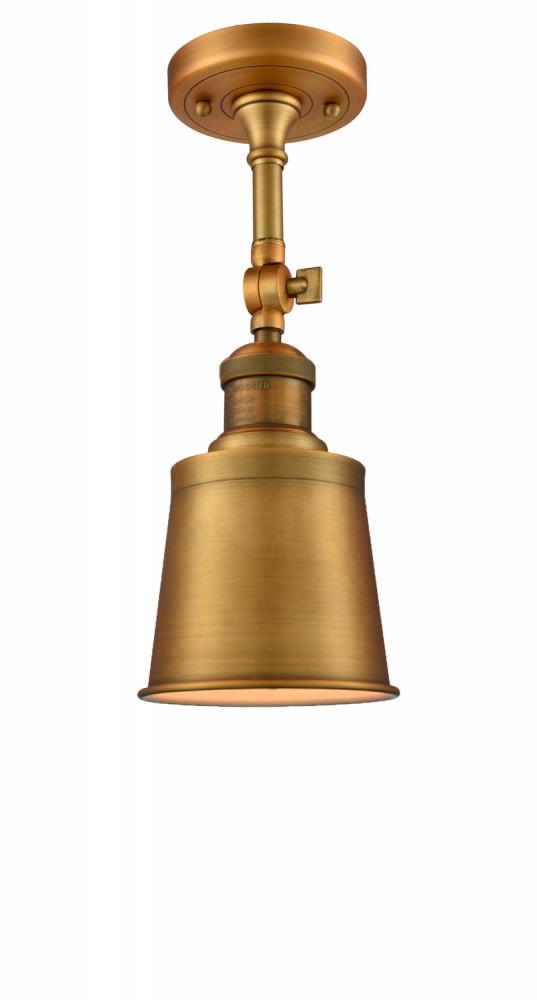 Addison - 1 Light - 5 inch - Brushed Brass - Semi-Flush Mount