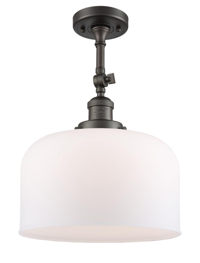 Bell - 1 Light - 12 inch - Oil Rubbed Bronze - Semi-Flush Mount