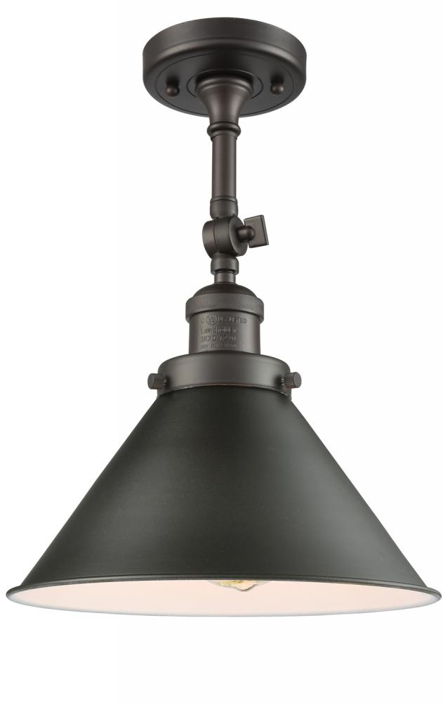 Briarcliff - 1 Light - 10 inch - Oil Rubbed Bronze - Semi-Flush Mount