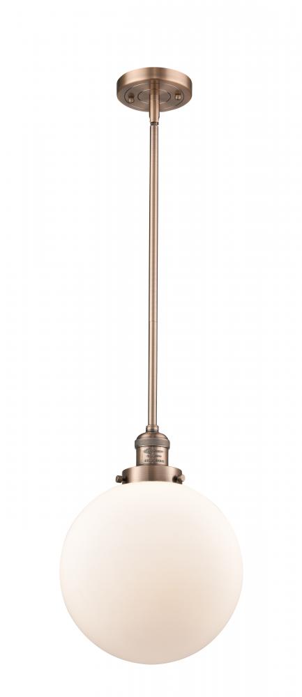 Beacon - 1 Light - 10 inch - Antique Copper - Stem Hung - Mini Pendant