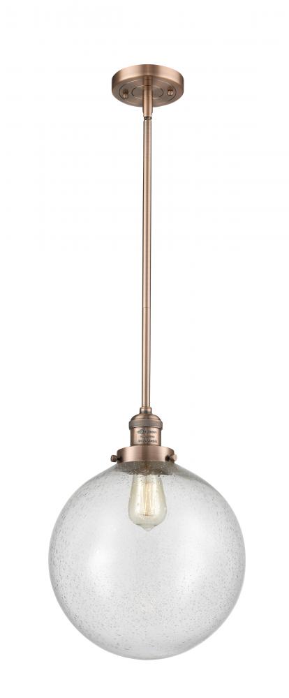 Beacon - 1 Light - 12 inch - Antique Copper - Stem Hung - Mini Pendant