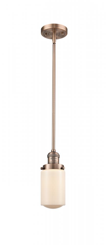 Dover - 1 Light - 5 inch - Antique Copper - Stem Hung - Mini Pendant