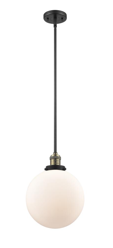 Beacon - 1 Light - 10 inch - Black Antique Brass - Stem Hung - Mini Pendant