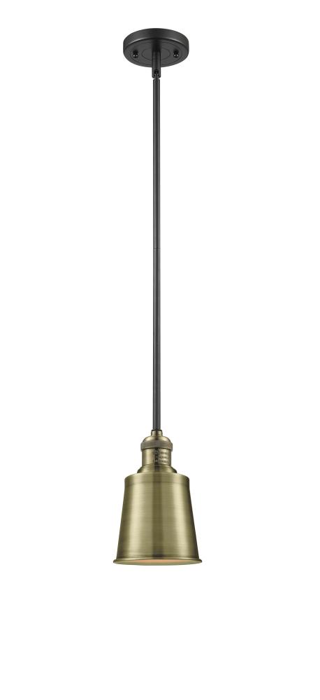 Addison - 1 Light - 5 inch - Black Antique Brass - Stem Hung - Mini Pendant