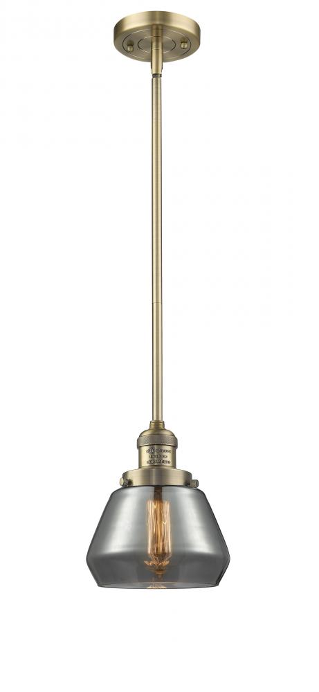 Fulton - 1 Light - 7 inch - Brushed Brass - Stem Hung - Mini Pendant