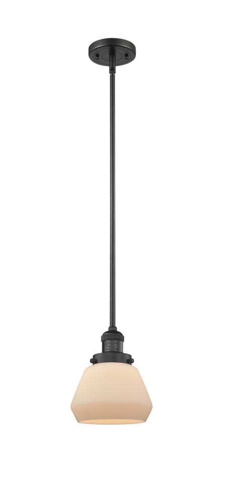 Fulton - 1 Light - 7 inch - Matte Black - Stem Hung - Mini Pendant