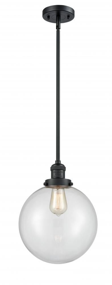 Beacon - 1 Light - 10 inch - Matte Black - Stem Hung - Mini Pendant