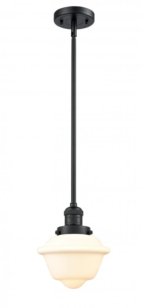 Oxford - 1 Light - 8 inch - Matte Black - Stem Hung - Mini Pendant