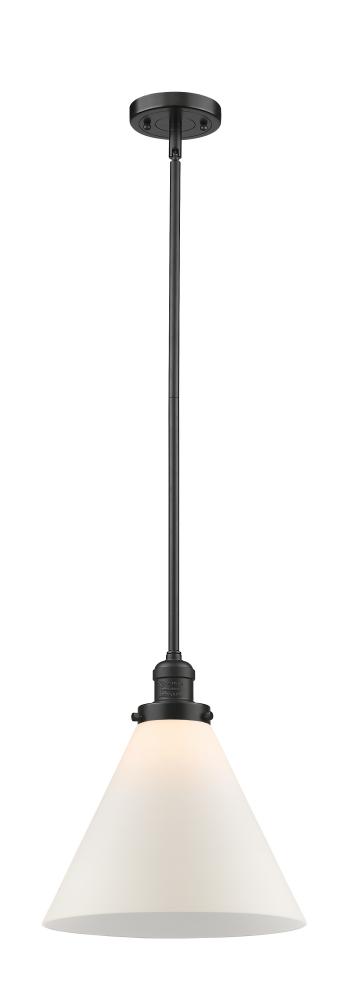 Cone - 1 Light - 12 inch - Oil Rubbed Bronze - Stem Hung - Mini Pendant