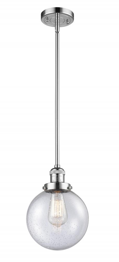 Beacon - 1 Light - 8 inch - Polished Chrome - Stem Hung - Mini Pendant