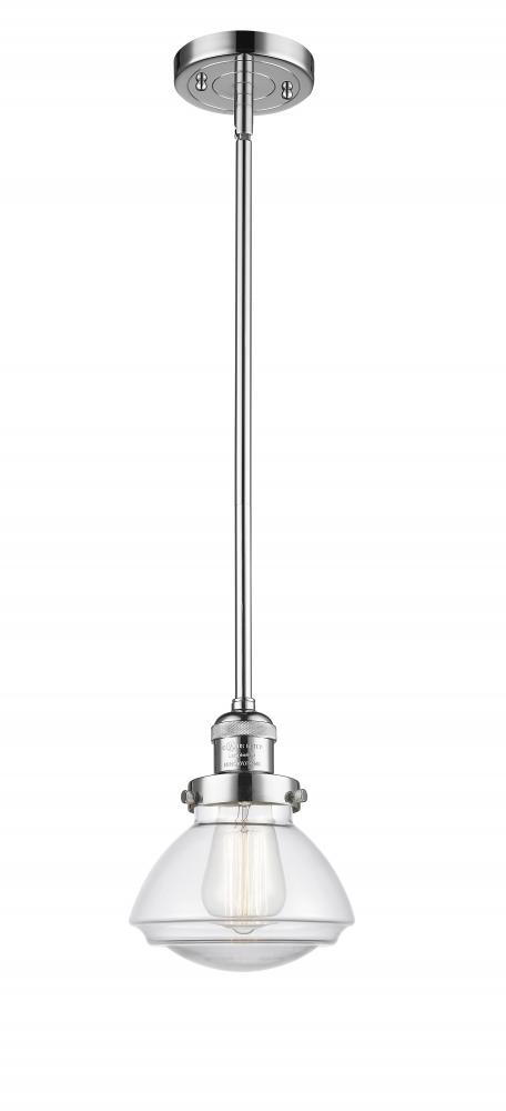 Olean - 1 Light - 7 inch - Polished Chrome - Stem Hung - Mini Pendant