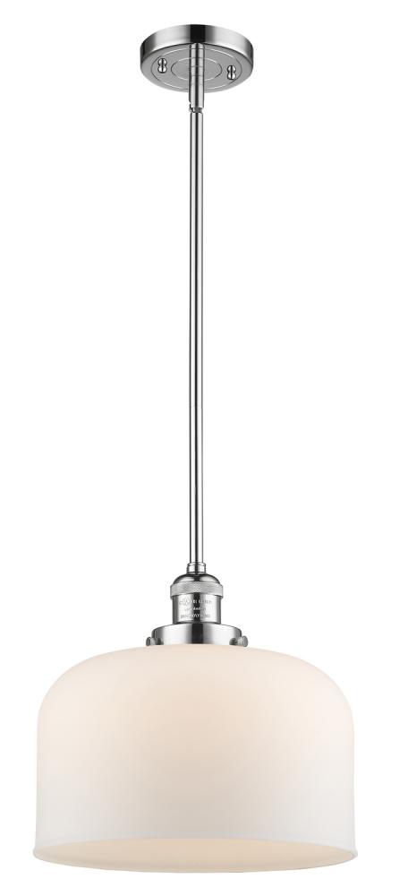 Bell - 1 Light - 12 inch - Polished Chrome - Stem Hung - Mini Pendant