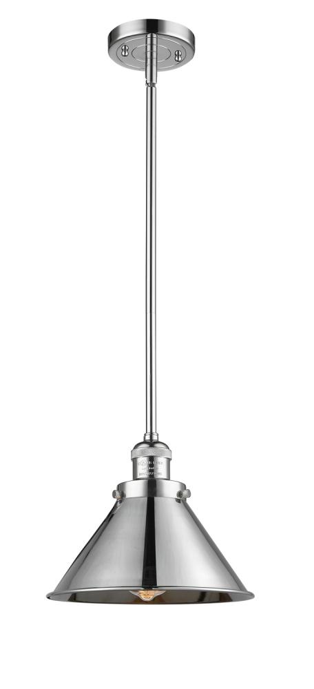 Briarcliff - 1 Light - 10 inch - Polished Chrome - Stem Hung - Mini Pendant