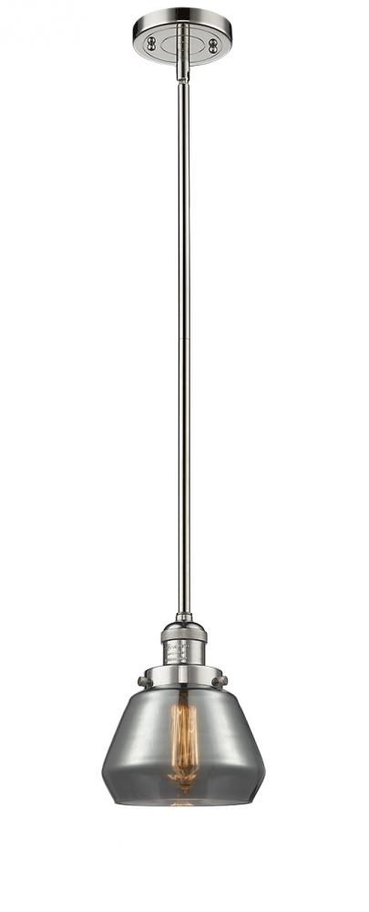 Fulton - 1 Light - 7 inch - Polished Nickel - Stem Hung - Mini Pendant