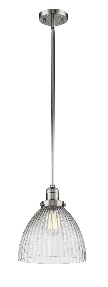 Seneca Falls - 1 Light - 10 inch - Polished Nickel - Stem Hung - Mini Pendant
