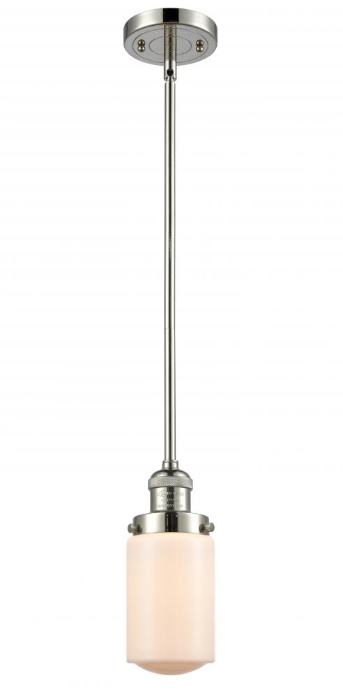 Dover - 1 Light - 5 inch - Polished Nickel - Stem Hung - Mini Pendant