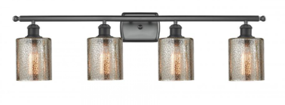 Cobbleskill - 4 Light - 35 inch - Brushed Satin Nickel - Bath Vanity Light