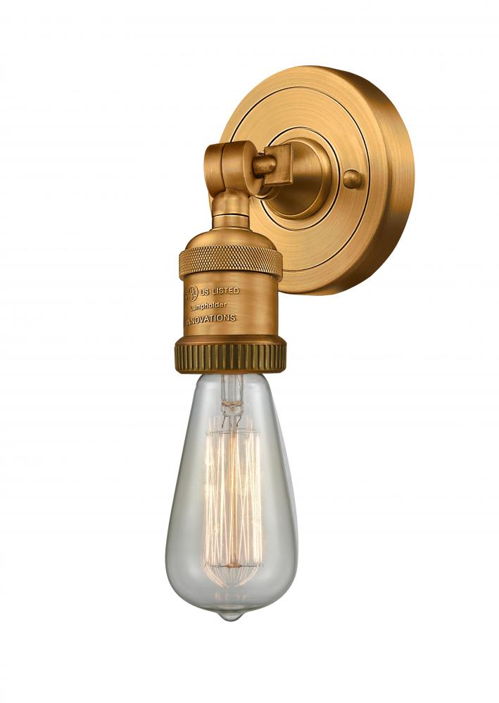 Bare Bulb - 1 Light - 5 inch - Brushed Brass - Sconce