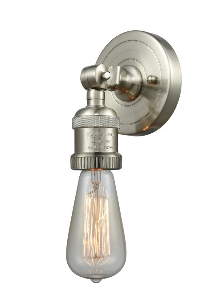 Bare Bulb - 1 Light - 5 inch - Brushed Satin Nickel - Sconce