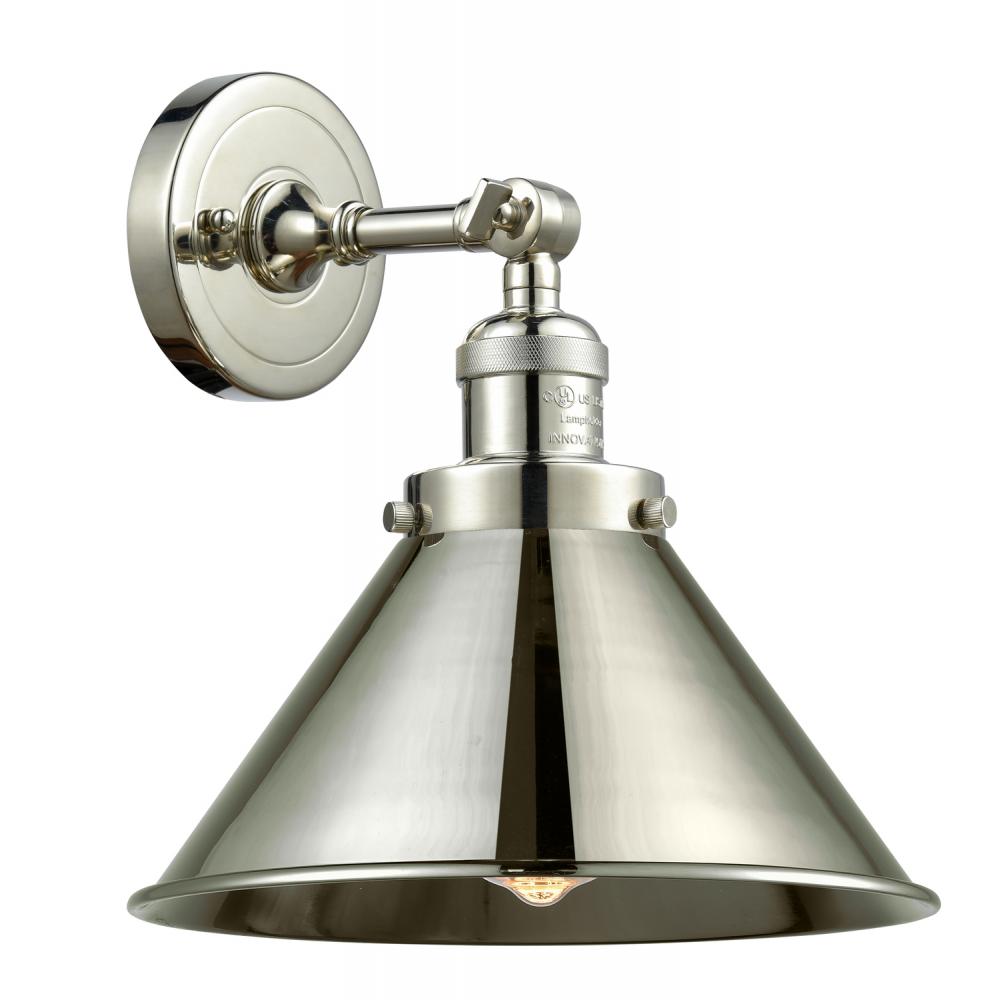 Briarcliff - 1 Light - 10 inch - Polished Nickel - Sconce