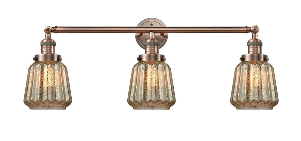 Chatham - 3 Light - 30 inch - Antique Copper - Bath Vanity Light