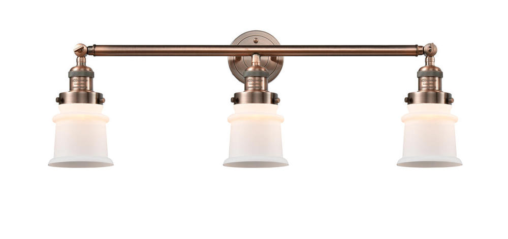 Canton - 3 Light - 30 inch - Antique Copper - Bath Vanity Light