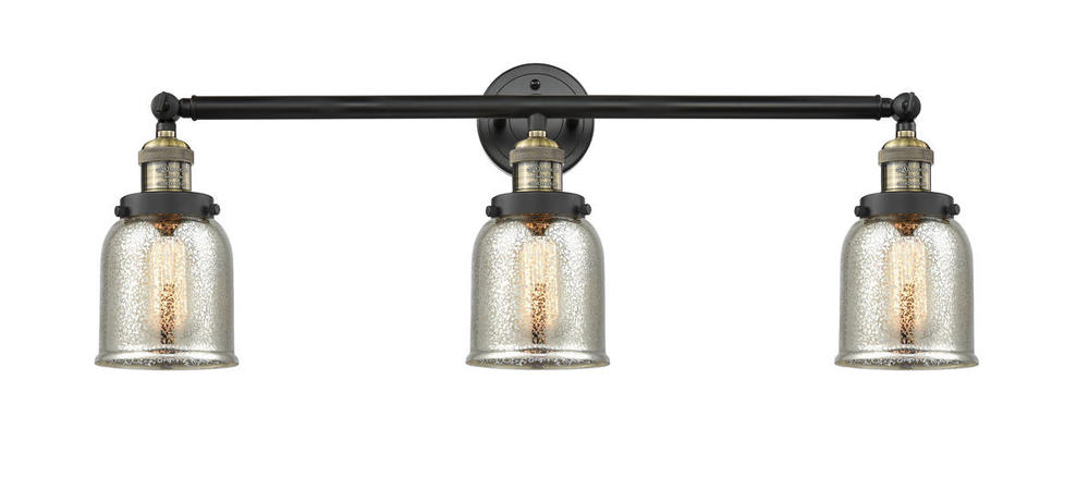 Bell - 3 Light - 30 inch - Black Antique Brass - Bath Vanity Light