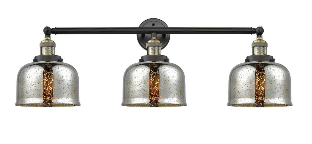 Bell - 3 Light - 32 inch - Black Antique Brass - Bath Vanity Light