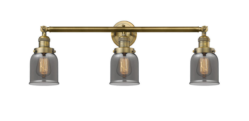 Bell - 3 Light - 30 inch - Brushed Brass - Bath Vanity Light