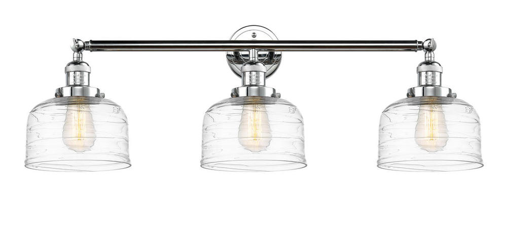 Bell - 3 Light - 32 inch - Polished Chrome - Bath Vanity Light