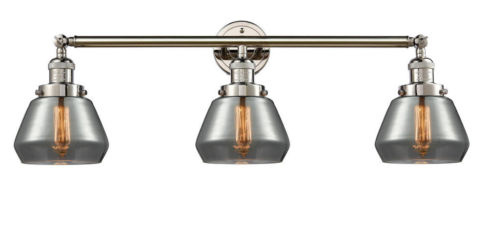 Fulton - 3 Light - 30 inch - Polished Nickel - Bath Vanity Light