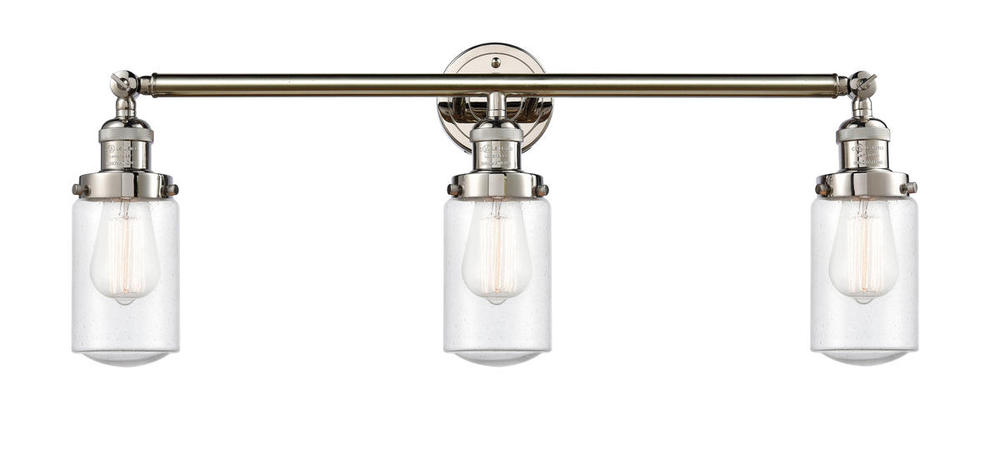 Dover - 3 Light - 31 inch - Polished Nickel - Bath Vanity Light