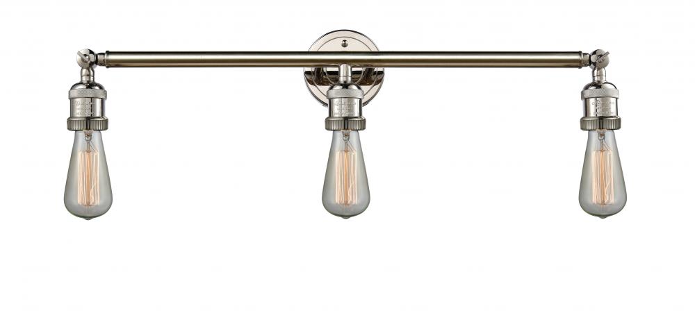 Bare Bulb - 3 Light - 30 inch - Polished Nickel - Bath Vanity Light