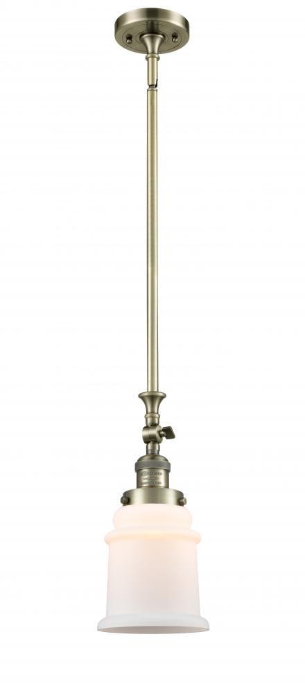 Canton - 1 Light - 6 inch - Antique Brass - Stem Hung - Mini Pendant